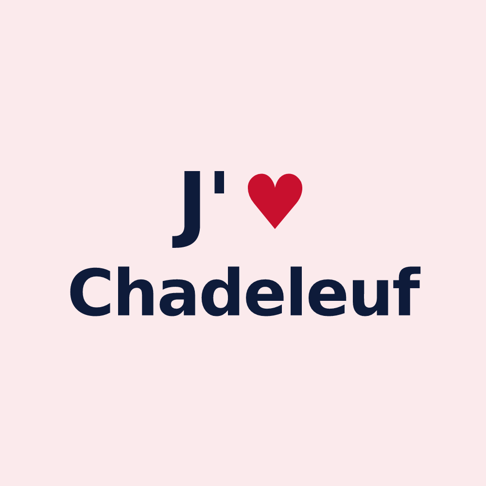 Magnet personnalisé Chadeleuf — design J'aime Chadeleuf