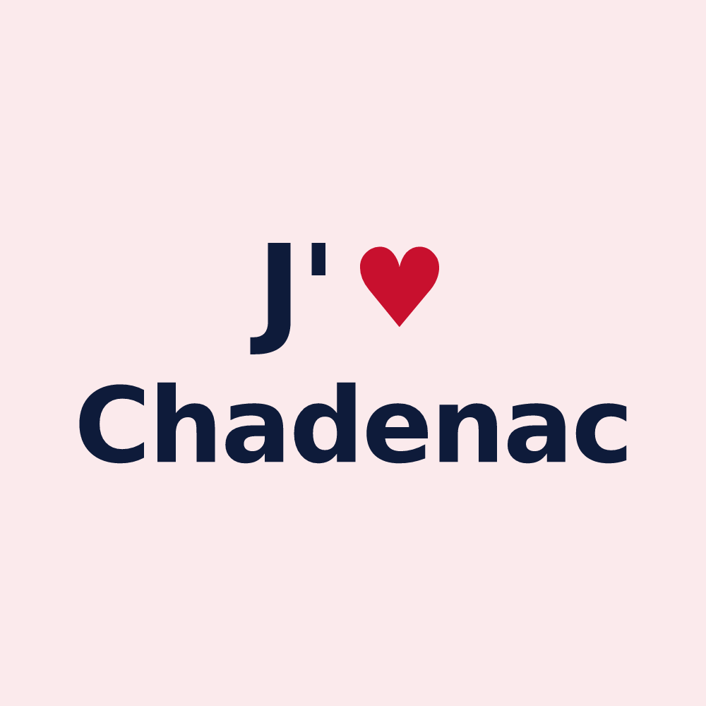 Magnet personnalisé Chadenac — design J'aime Chadenac