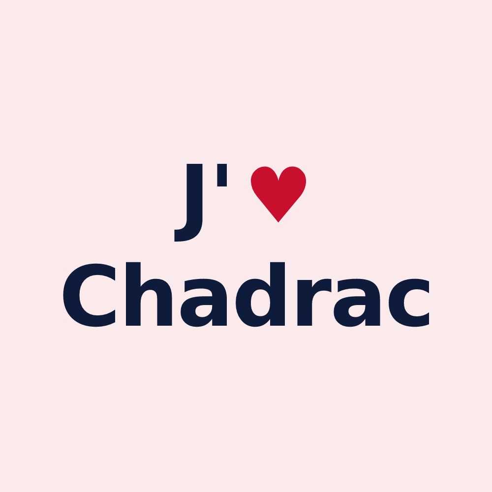 Magnet personnalisé Chadrac — design J'aime Chadrac