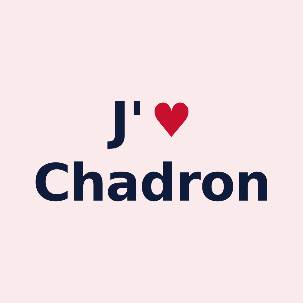 Magnet personnalisé Chadron — design J'aime Chadron
