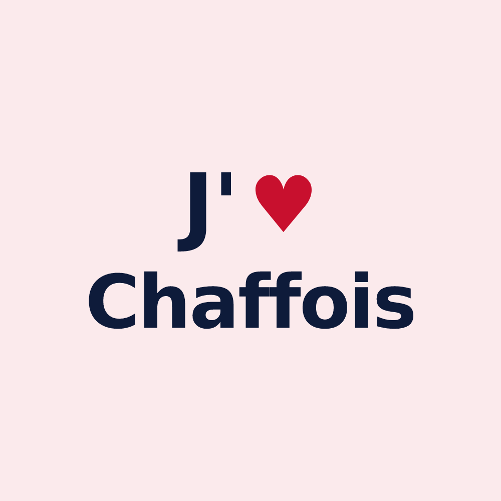 Magnet personnalisé Chaffois — design J'aime Chaffois