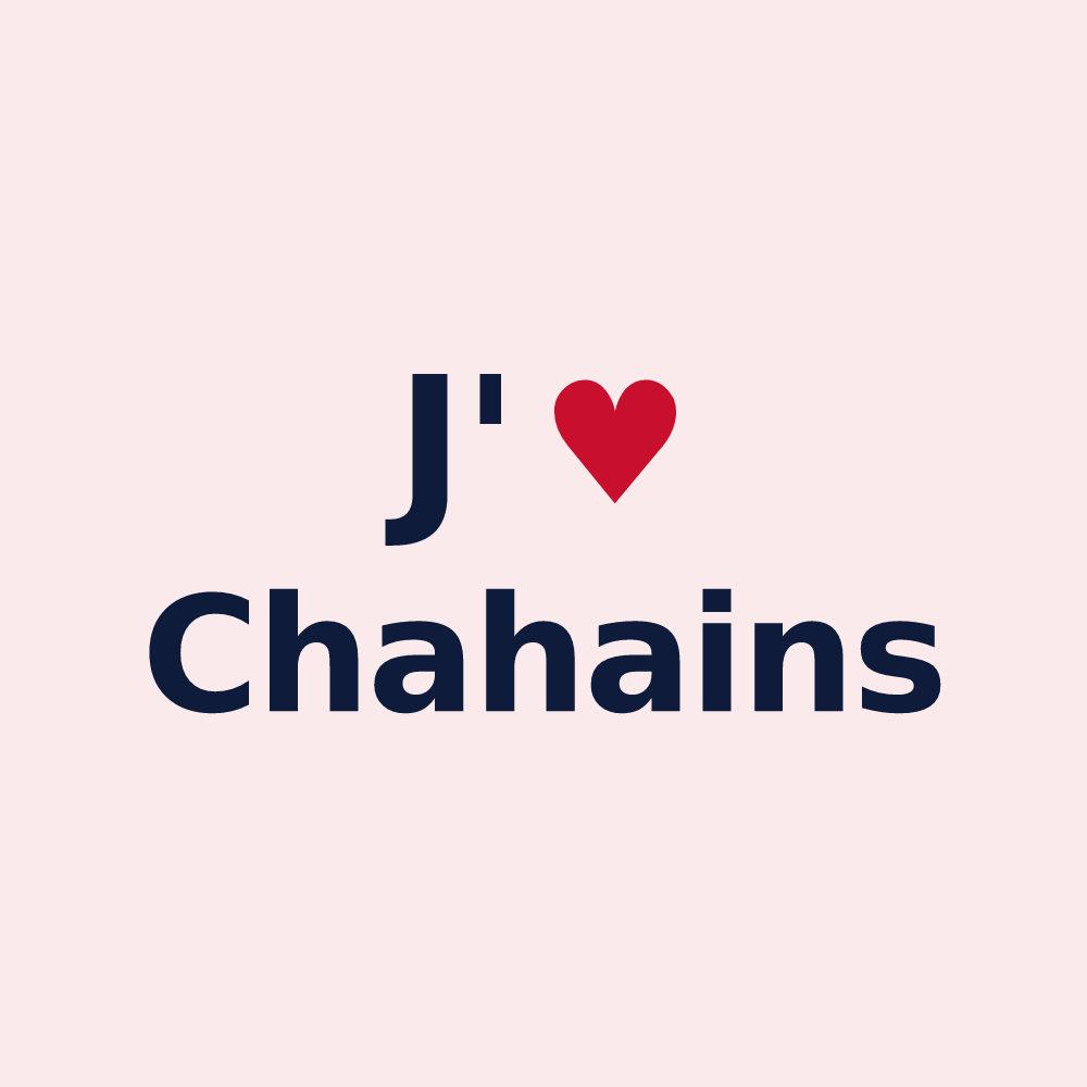 Magnet personnalisé Chahains — design J'aime Chahains