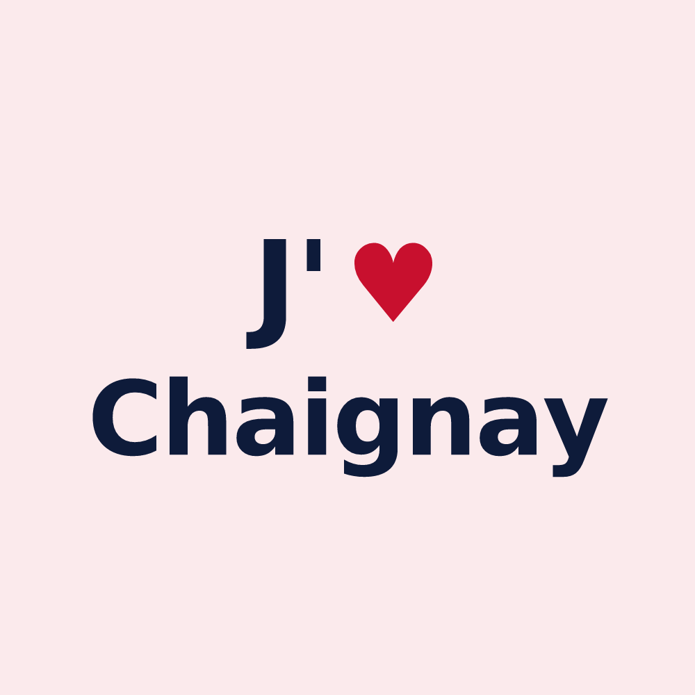 Magnet personnalisé Chaignay — design J'aime Chaignay