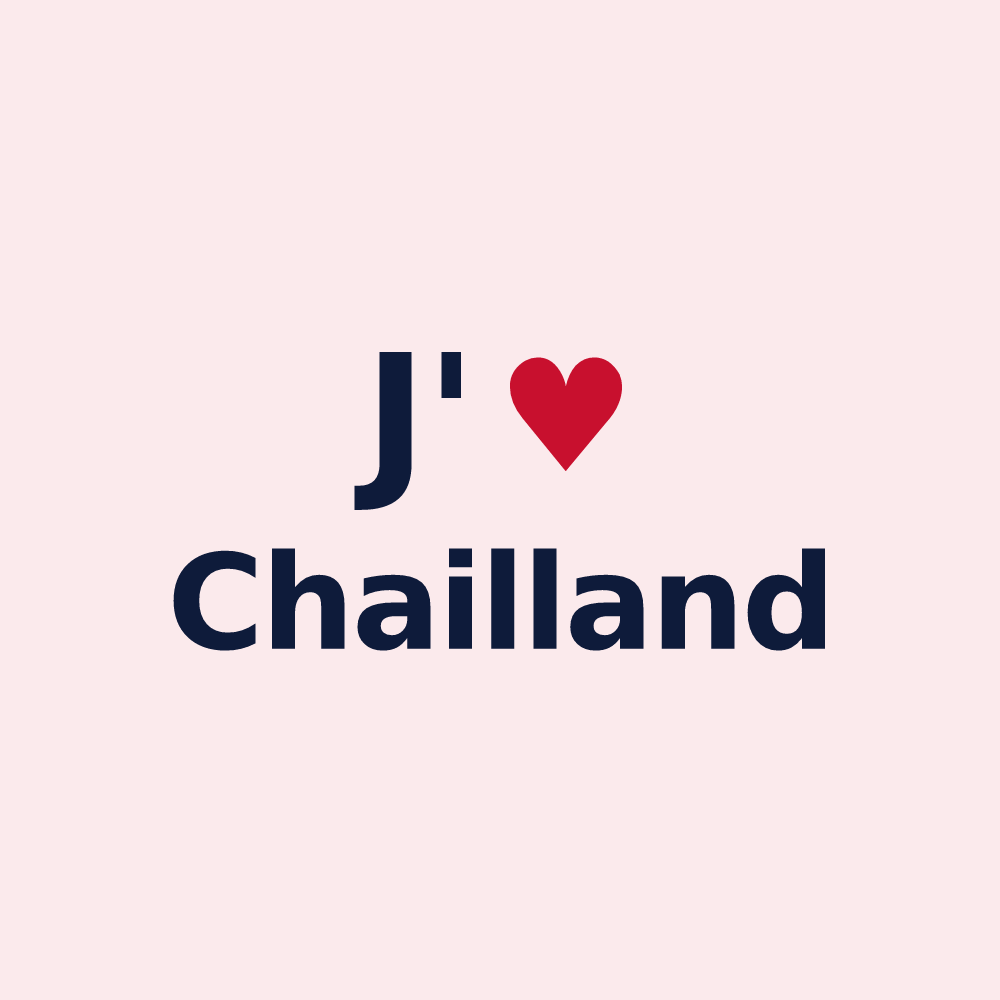 Magnet personnalisé Chailland — design J'aime Chailland