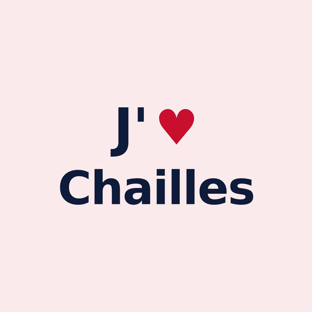 Magnet personnalisé Chailles — design J'aime Chailles