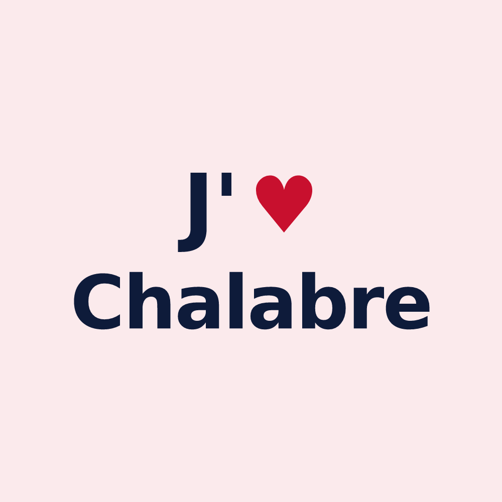 Magnet personnalisé Chalabre — design J'aime Chalabre