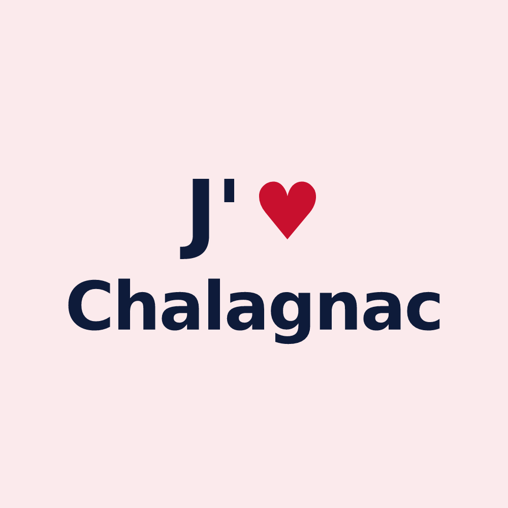 Magnet personnalisé Chalagnac — design J'aime Chalagnac