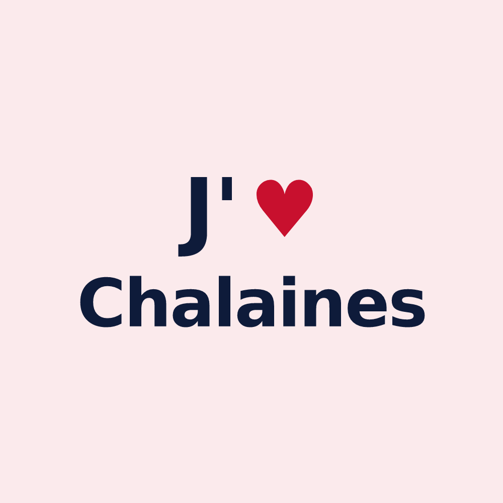 Magnet personnalisé Chalaines — design J'aime Chalaines