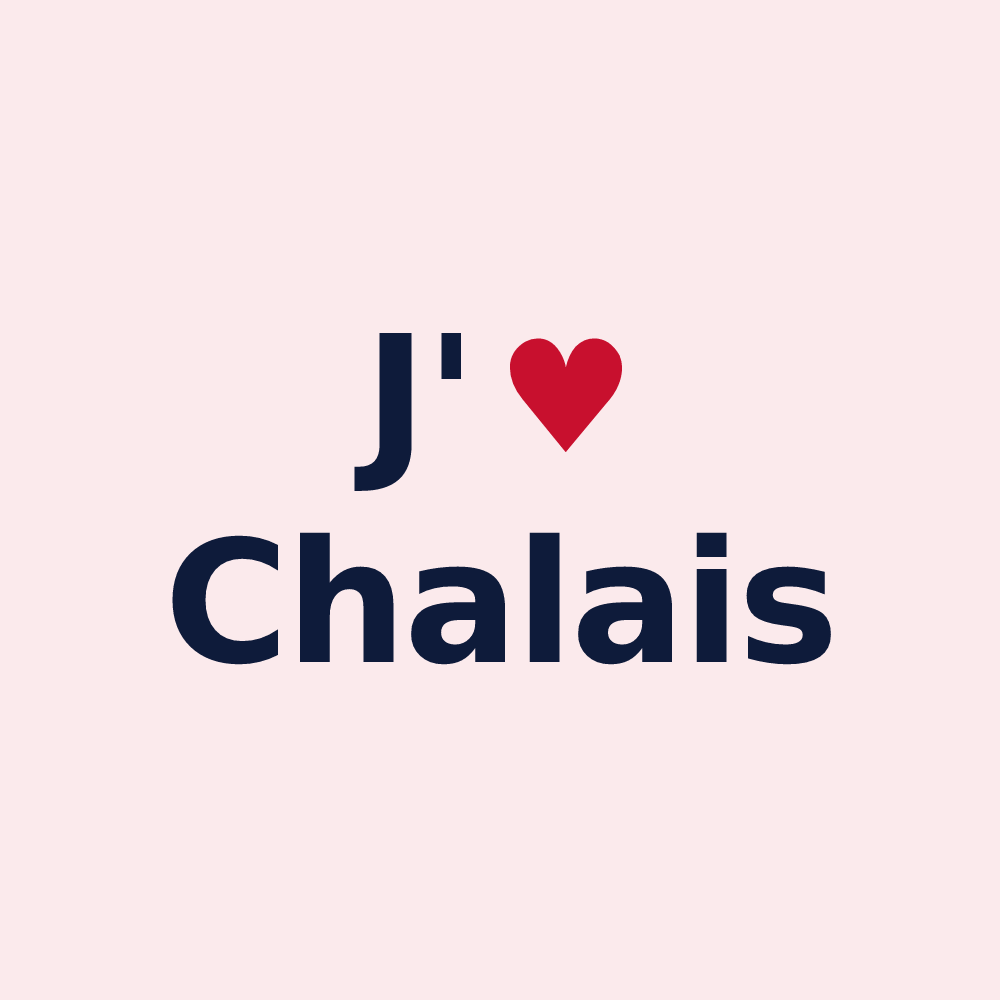 Magnet personnalisé Chalais — design J'aime Chalais