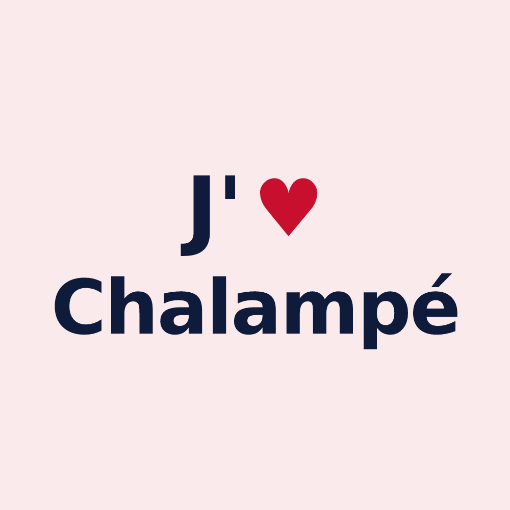 Magnet personnalisé Chalampé — design J'aime Chalampé