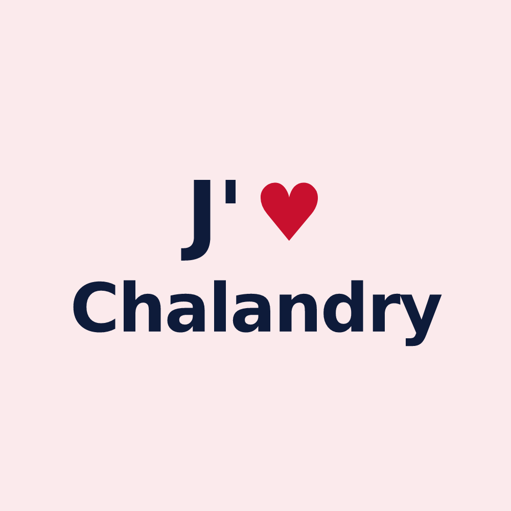 Magnet personnalisé Chalandry — design J'aime Chalandry