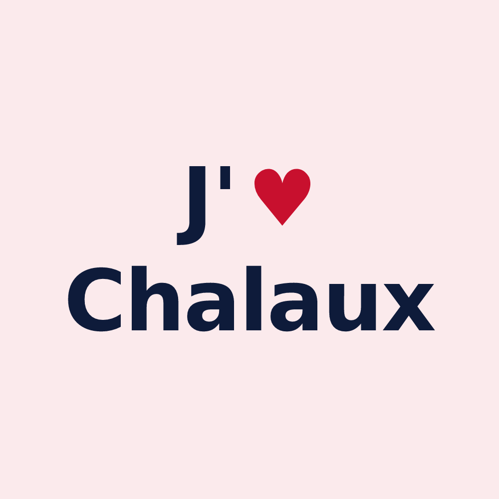 Magnet personnalisé Chalaux — design J'aime Chalaux