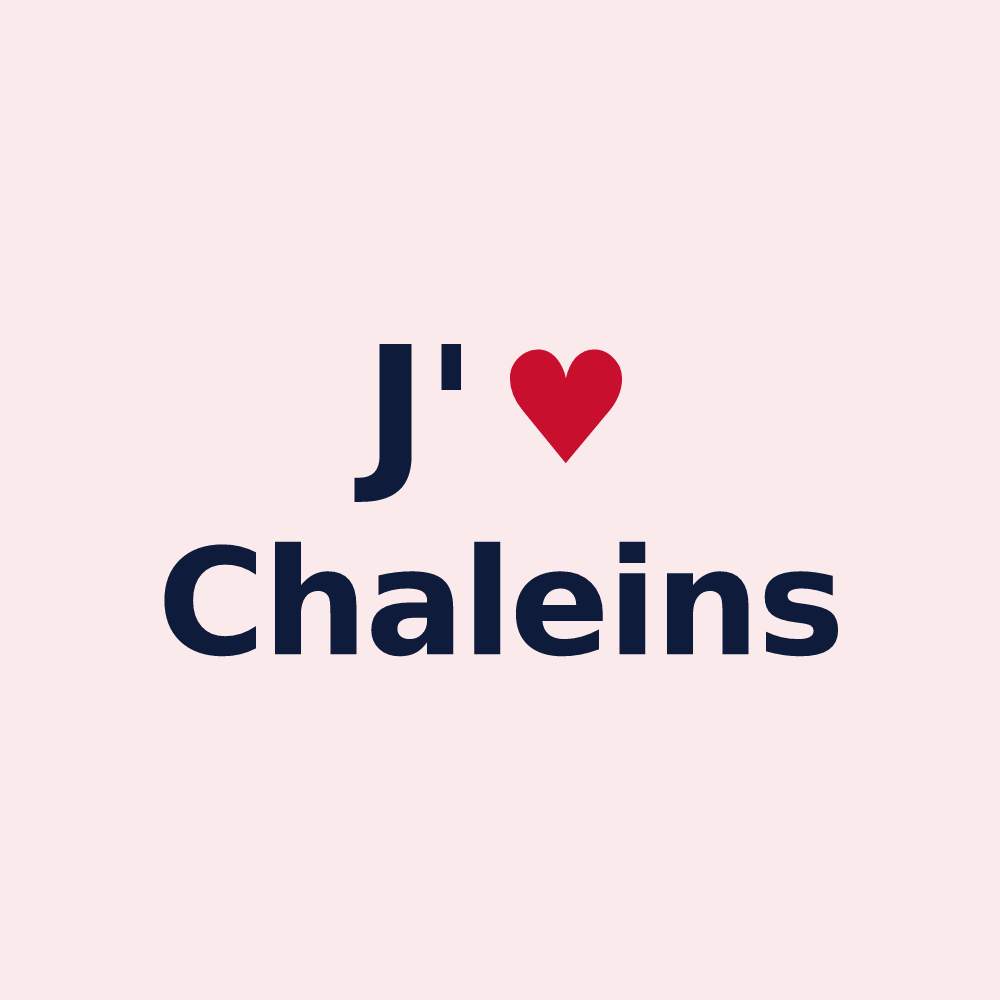 Magnet personnalisé Chaleins — design « J'aime Chaleins » imprimé sur le magnet