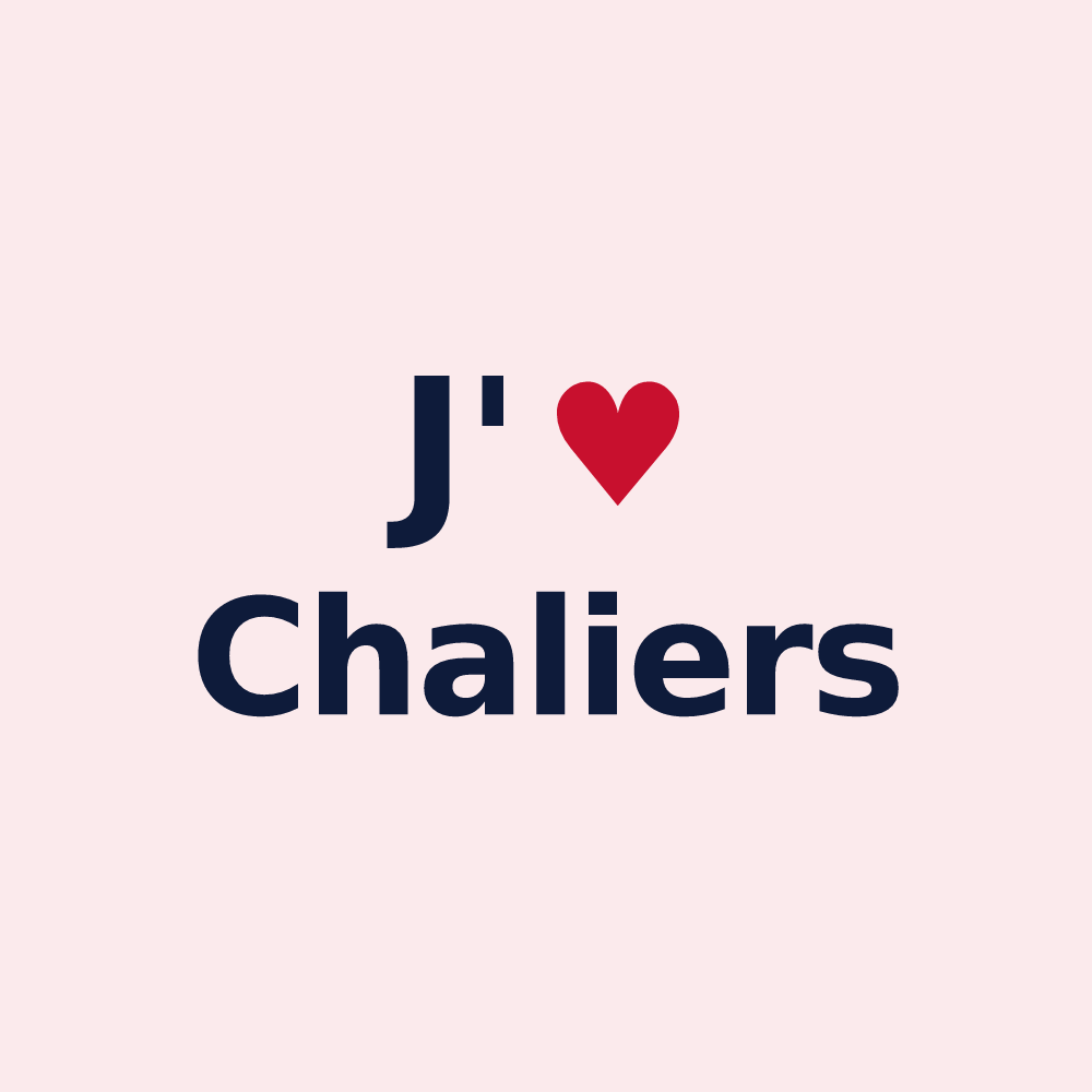 Magnet personnalisé Chaliers — design J'aime Chaliers