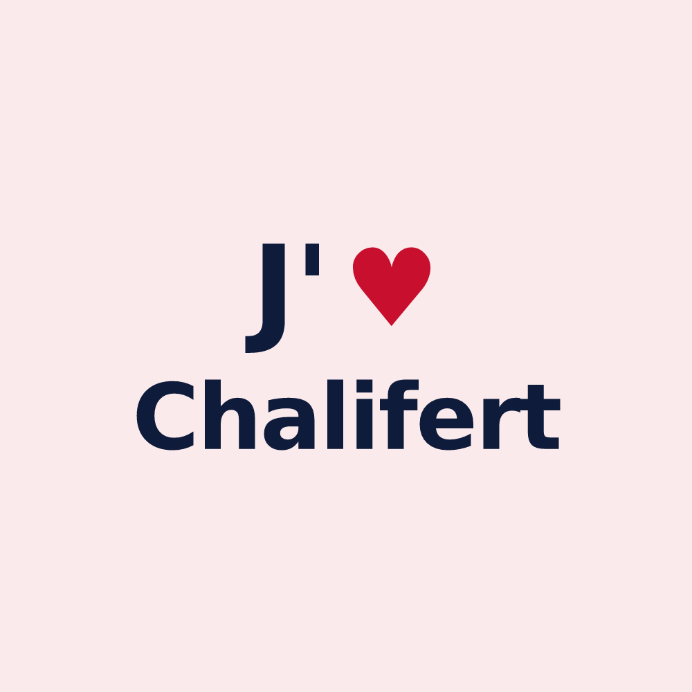 Magnet personnalisé Chalifert — design J'aime Chalifert