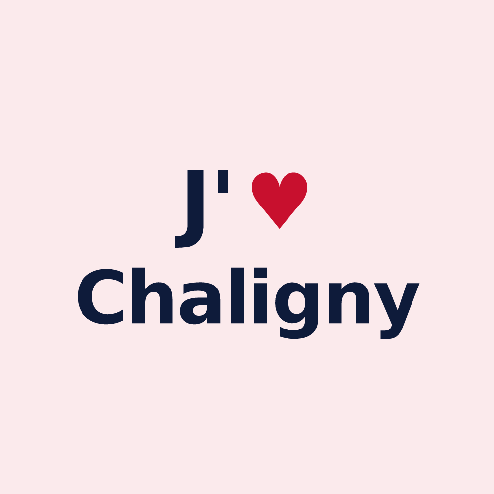 Magnet personnalisé Chaligny — design J'aime Chaligny