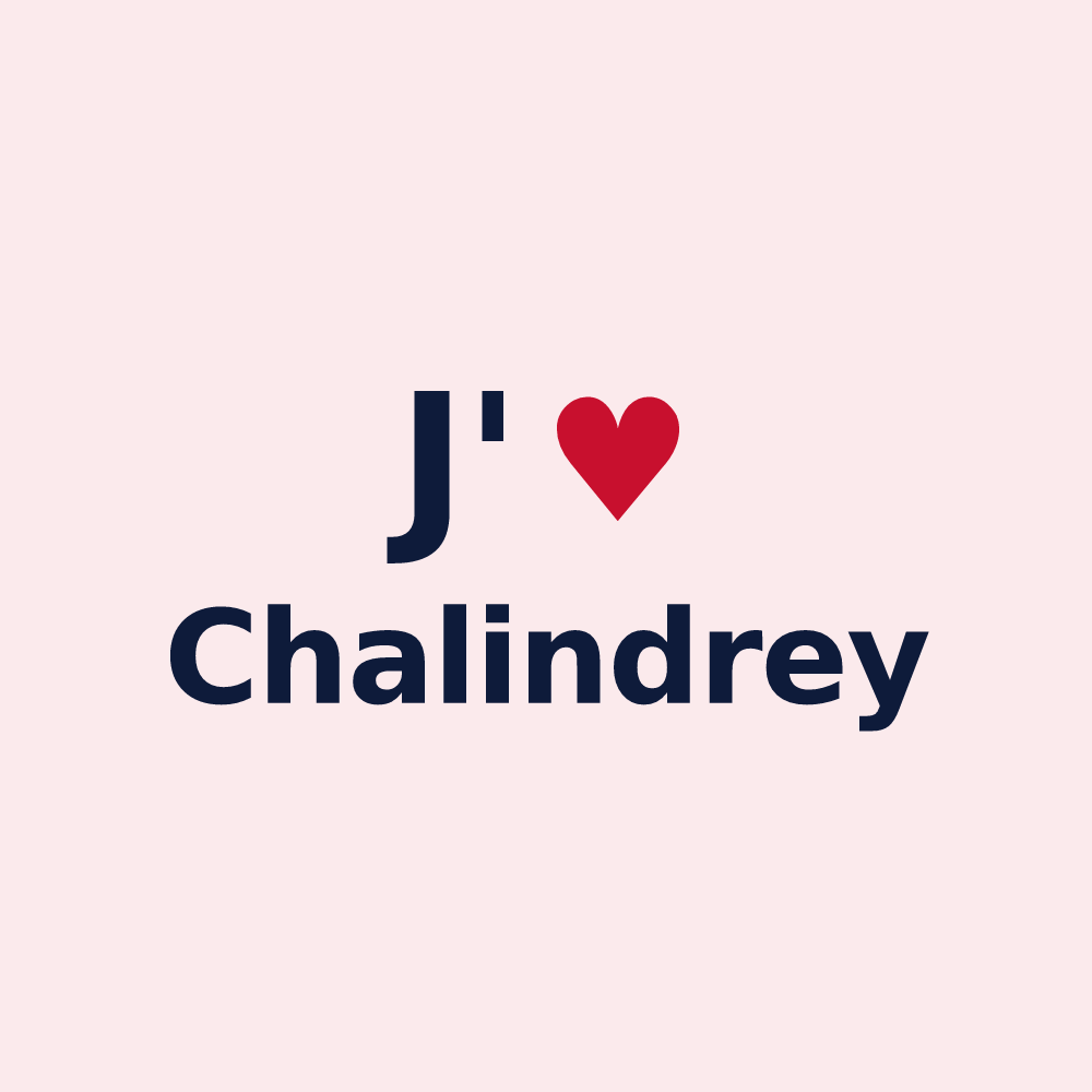 Magnet personnalisé Chalindrey — design « J'aime Chalindrey » imprimé sur le magnet