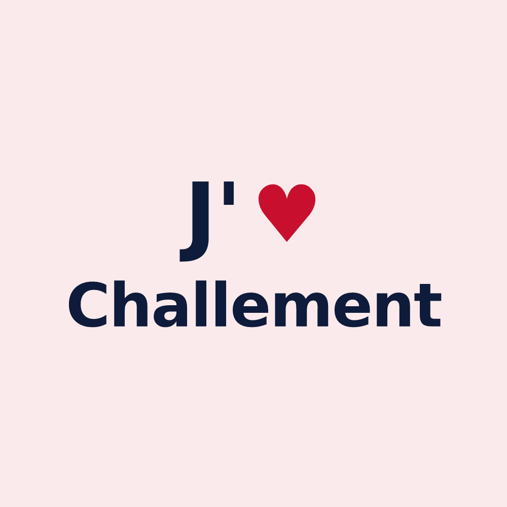 Magnet personnalisé Challement — design J'aime Challement