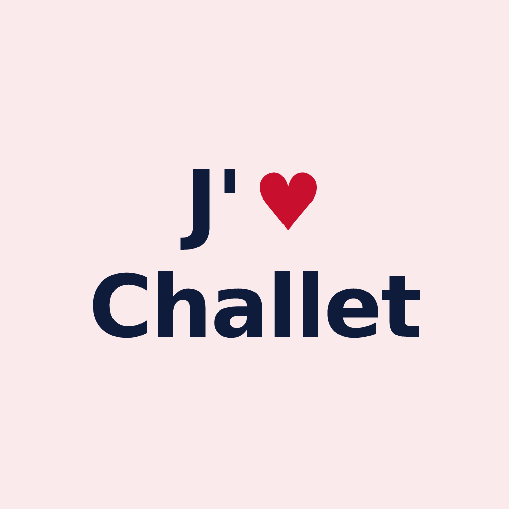 Magnet personnalisé Challet — design J'aime Challet
