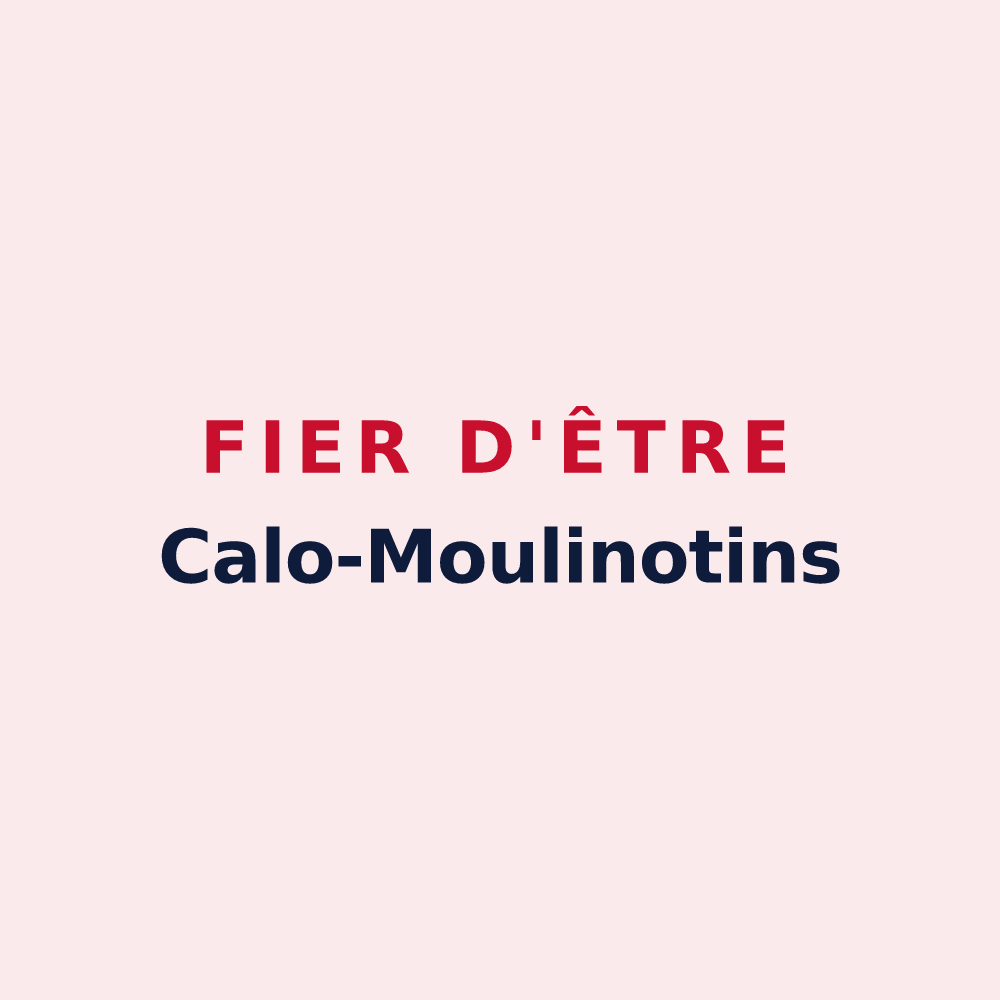 Magnet « Fier d'être Calo-Moulinotins » — design pour Chalou-Moulineux