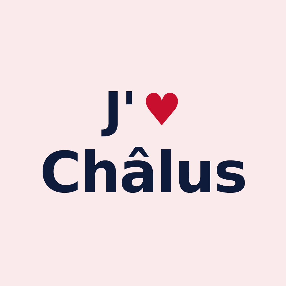 Magnet personnalisé Châlus — design J'aime Châlus