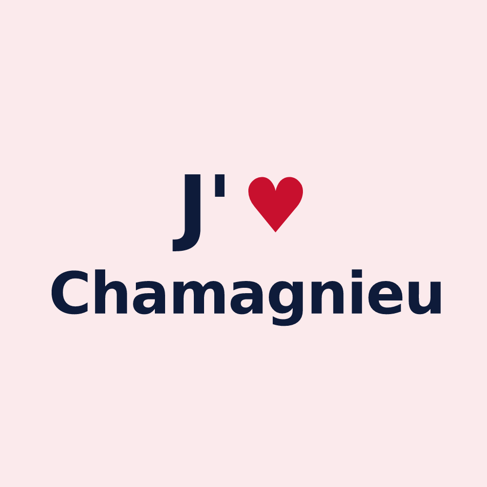 Magnet personnalisé Chamagnieu — design J'aime Chamagnieu