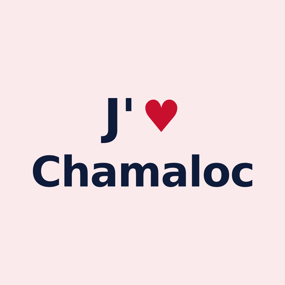 Magnet personnalisé Chamaloc — design J'aime Chamaloc