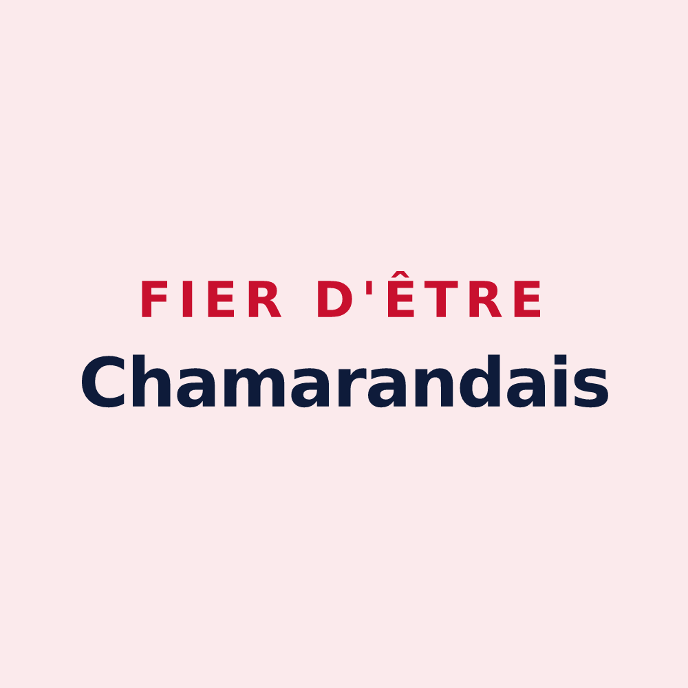 Magnet « Fier d'être Chamarandais » — design pour Chamarande