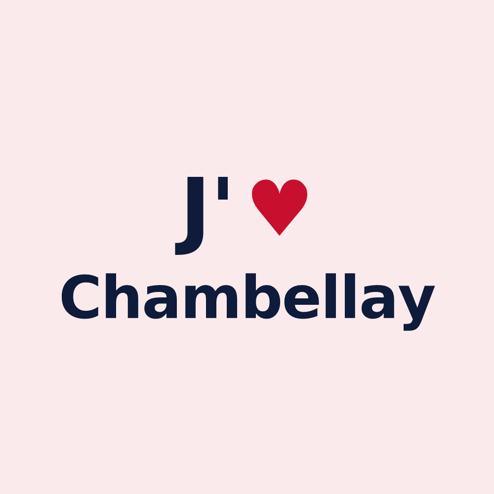 Magnet personnalisé Chambellay — design J'aime Chambellay