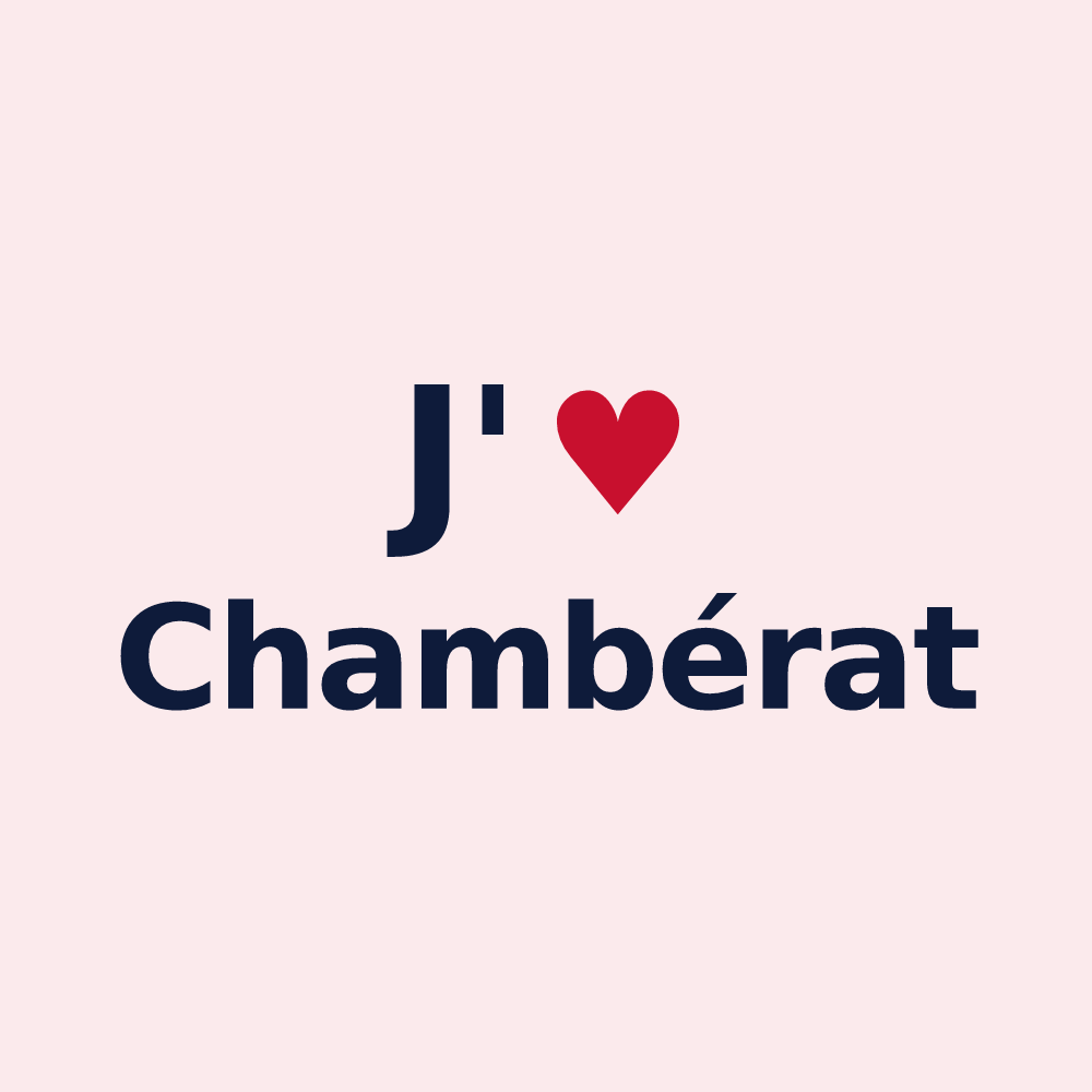 Magnet personnalisé Chambérat — design J'aime Chambérat