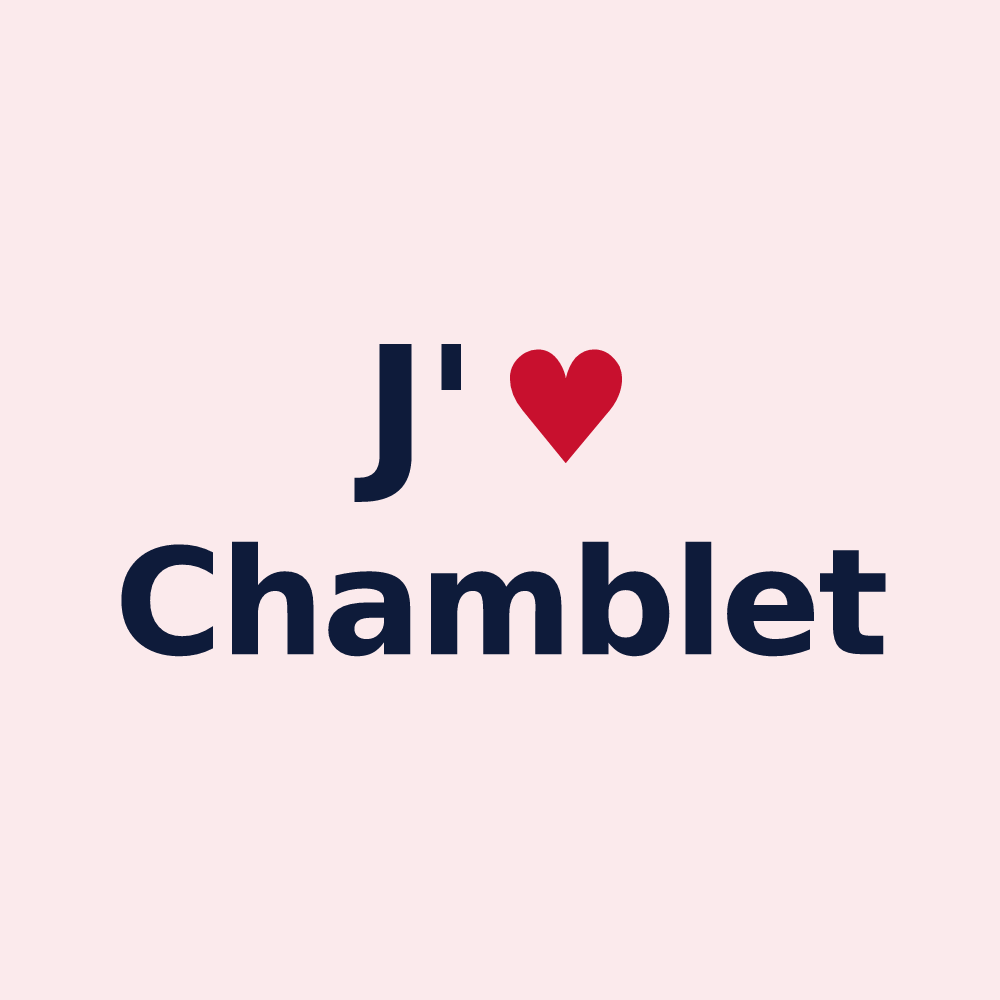 Magnet personnalisé Chamblet — design J'aime Chamblet
