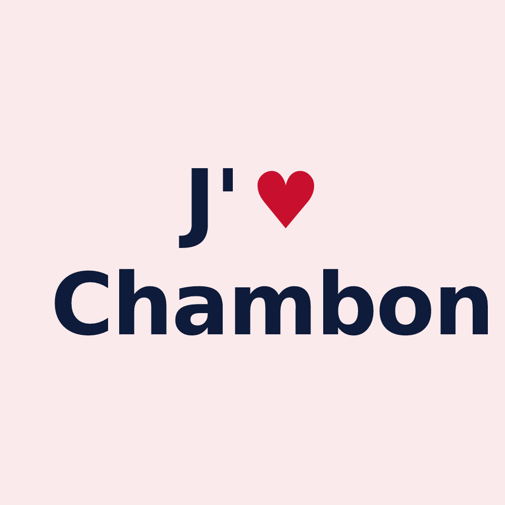 Magnet personnalisé Chambon — design J'aime Chambon