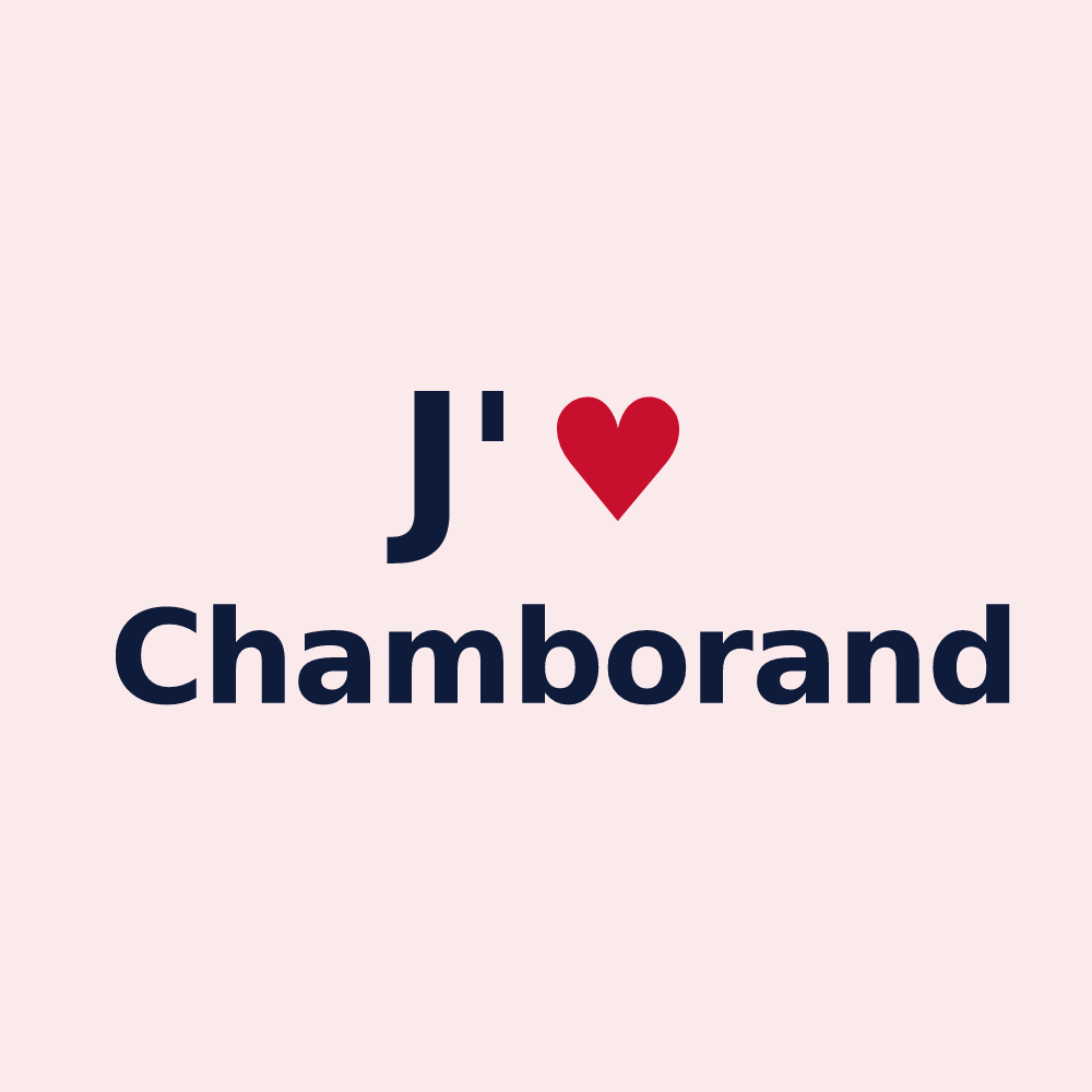 Magnet personnalisé Chamborand — design J'aime Chamborand