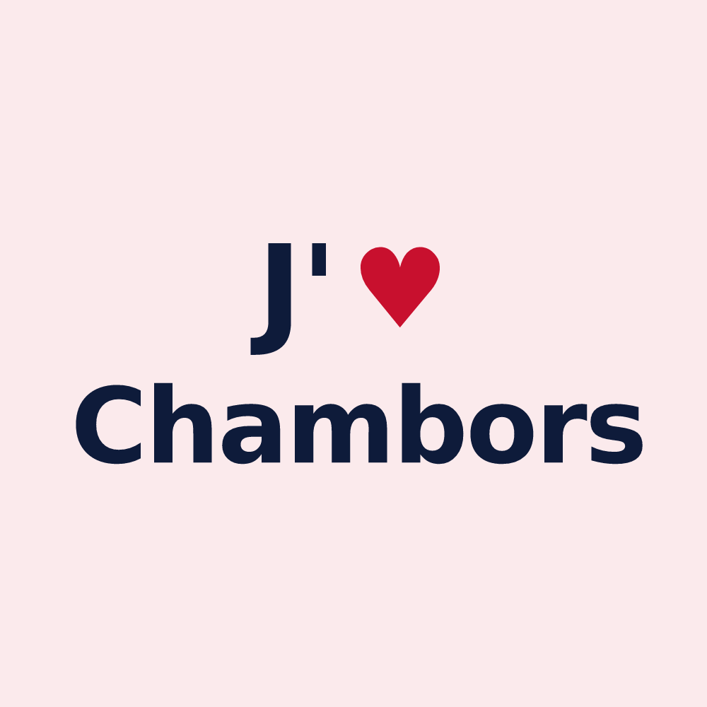 Magnet personnalisé Chambors — design « J'aime Chambors » imprimé sur le magnet