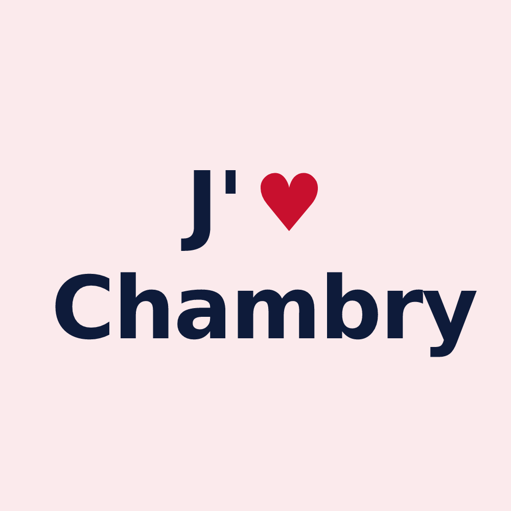 Magnet personnalisé Chambry — design « J'aime Chambry » imprimé sur le magnet