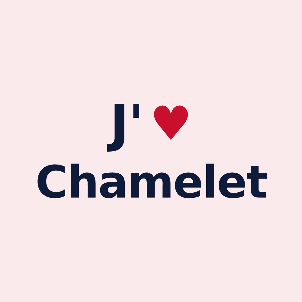 Magnet personnalisé Chamelet — design J'aime Chamelet