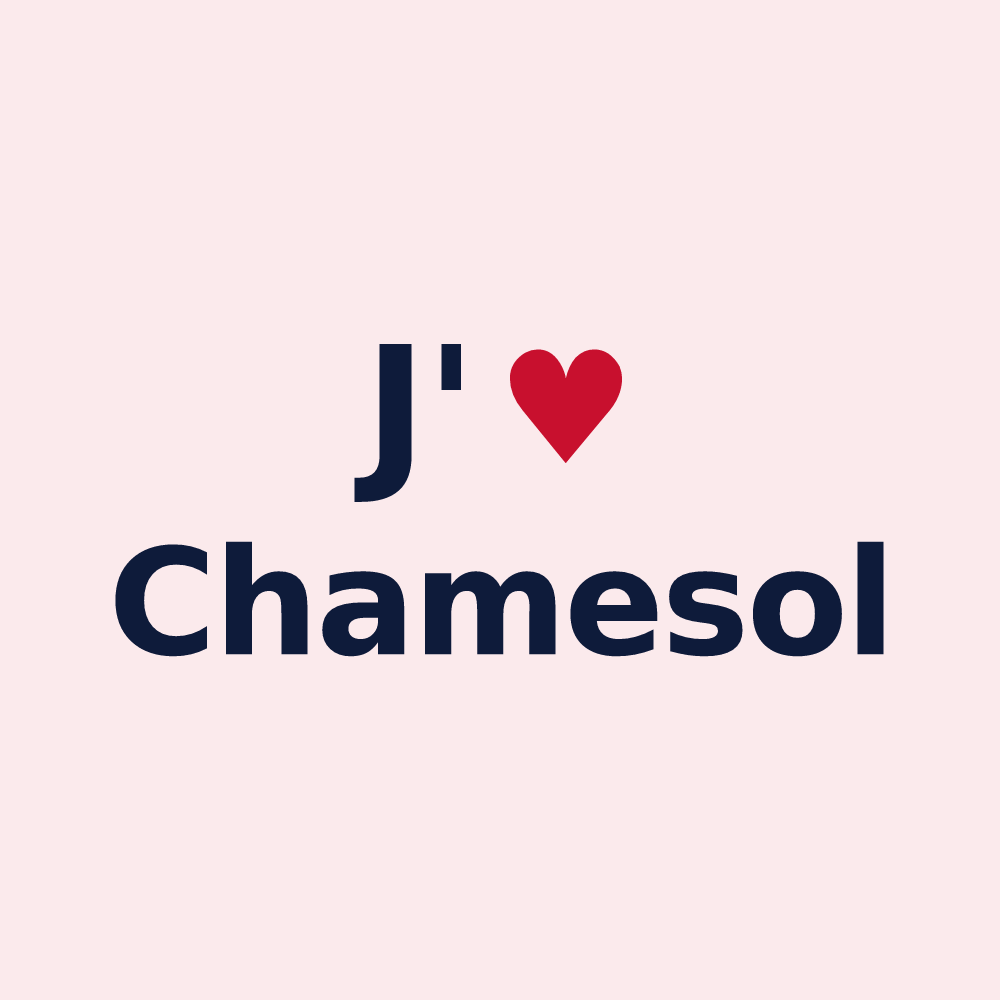 Magnet personnalisé Chamesol — design J'aime Chamesol