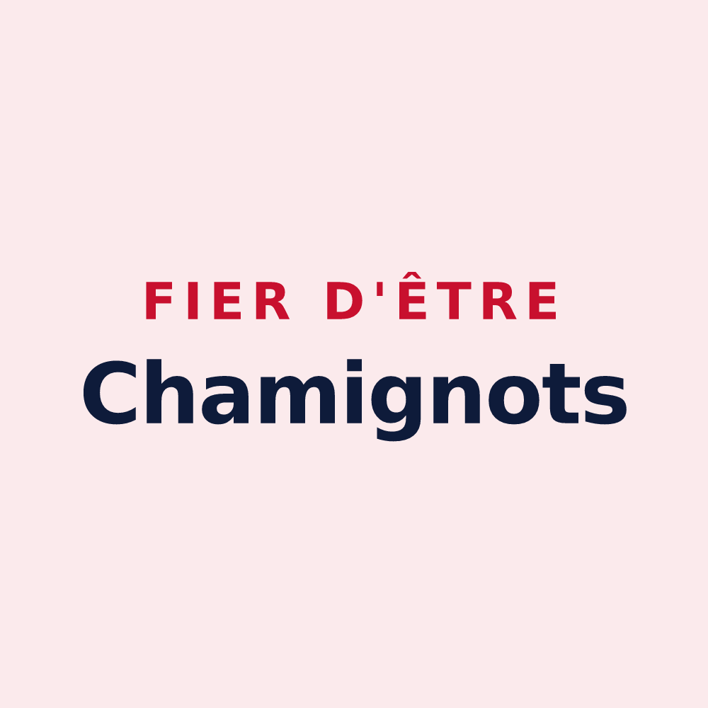 Magnet « Fier d'être Chamignots » — design pour Chamigny