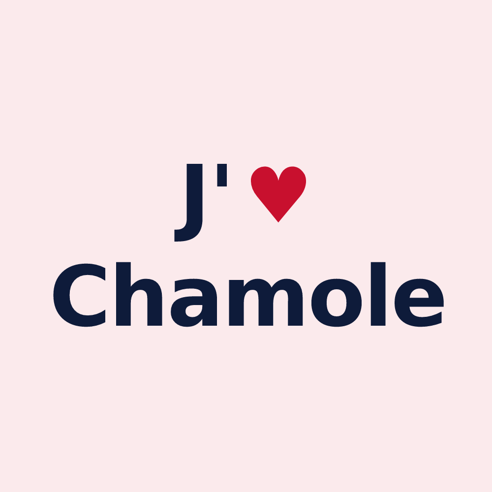 Magnet personnalisé Chamole — design J'aime Chamole