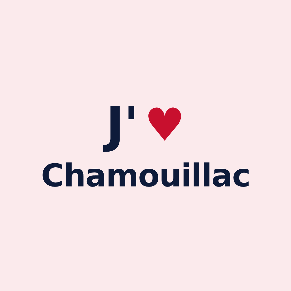 Magnet personnalisé Chamouillac — design J'aime Chamouillac