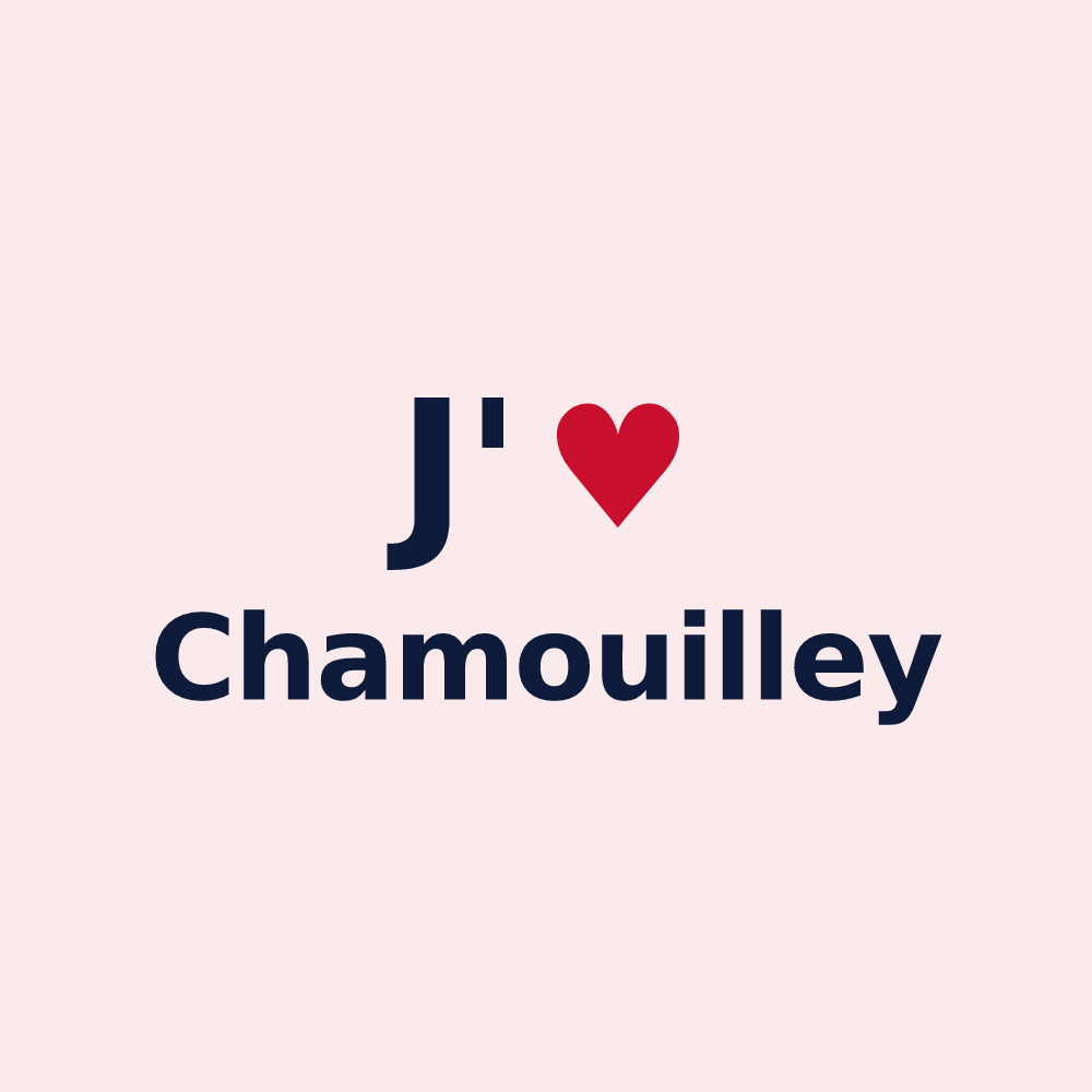Magnet personnalisé Chamouilley — design J'aime Chamouilley