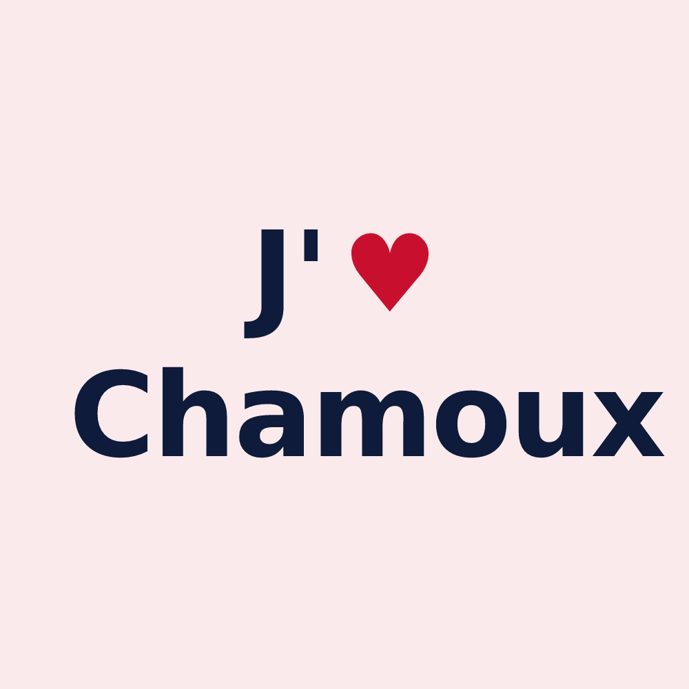 Magnet personnalisé Chamoux — design J'aime Chamoux