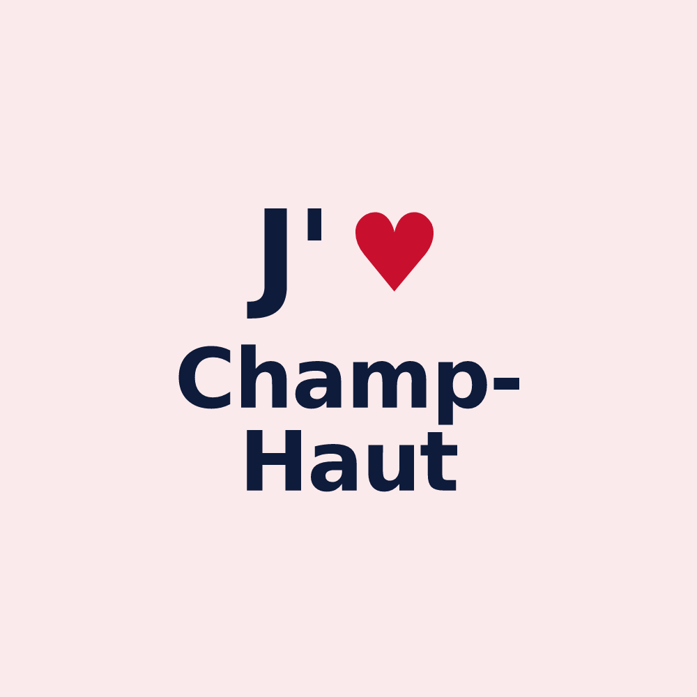 Magnet personnalisé Champ-Haut — design J'aime Champ-Haut
