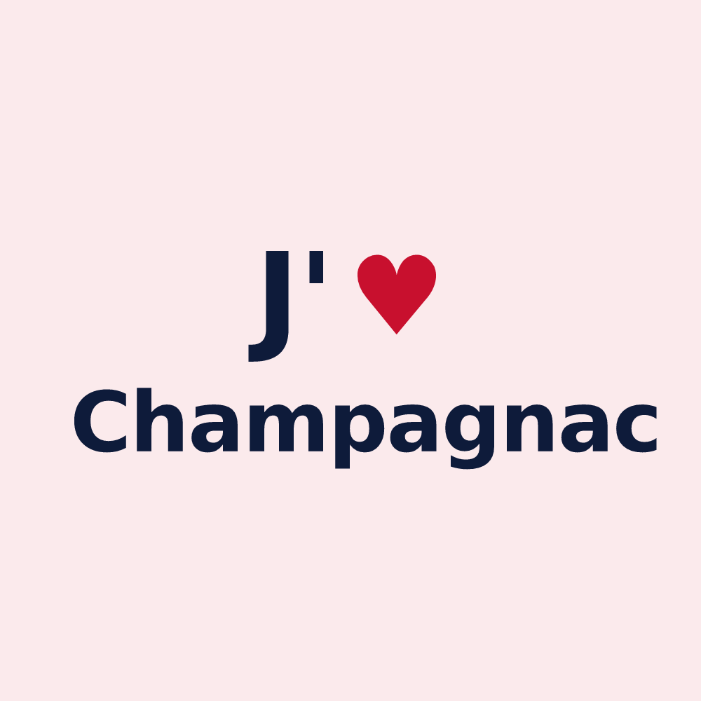 Magnet personnalisé Champagnac — design J'aime Champagnac