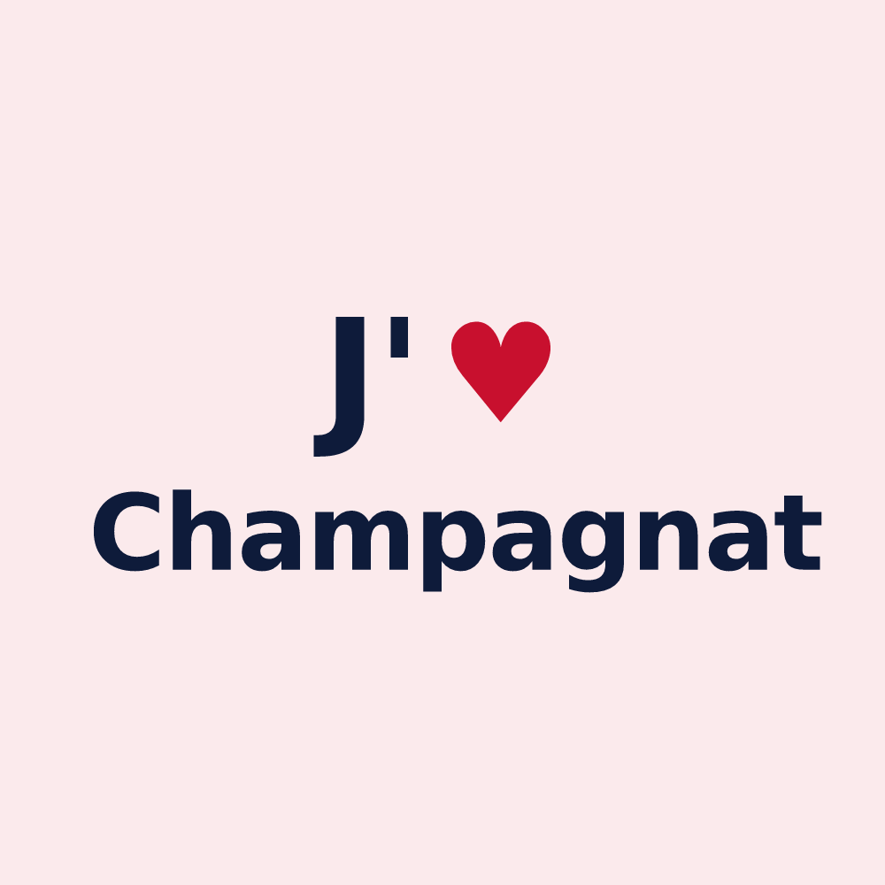 Magnet personnalisé Champagnat — design J'aime Champagnat