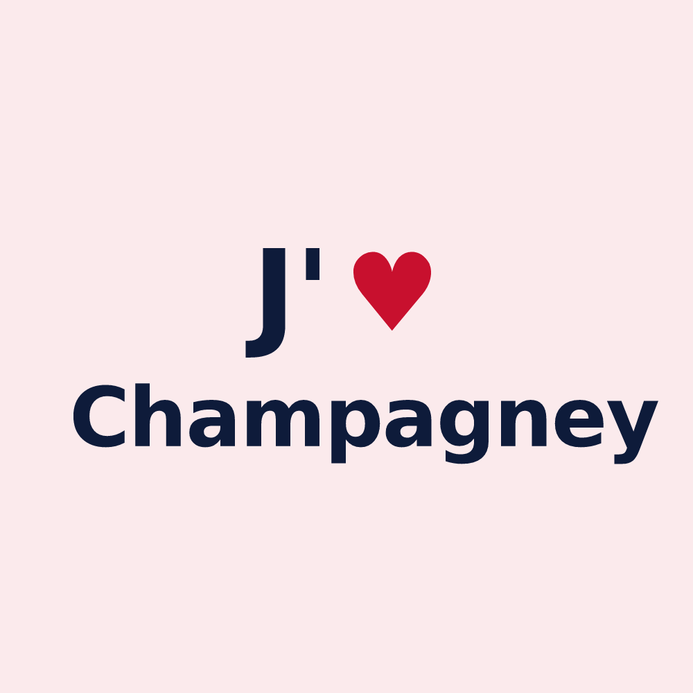 Magnet personnalisé Champagney — design J'aime Champagney