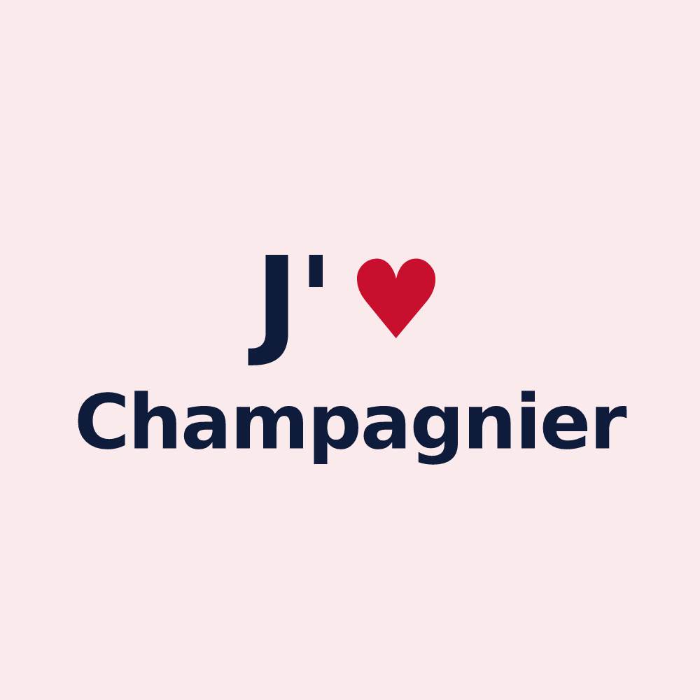 Magnet personnalisé Champagnier — design J'aime Champagnier