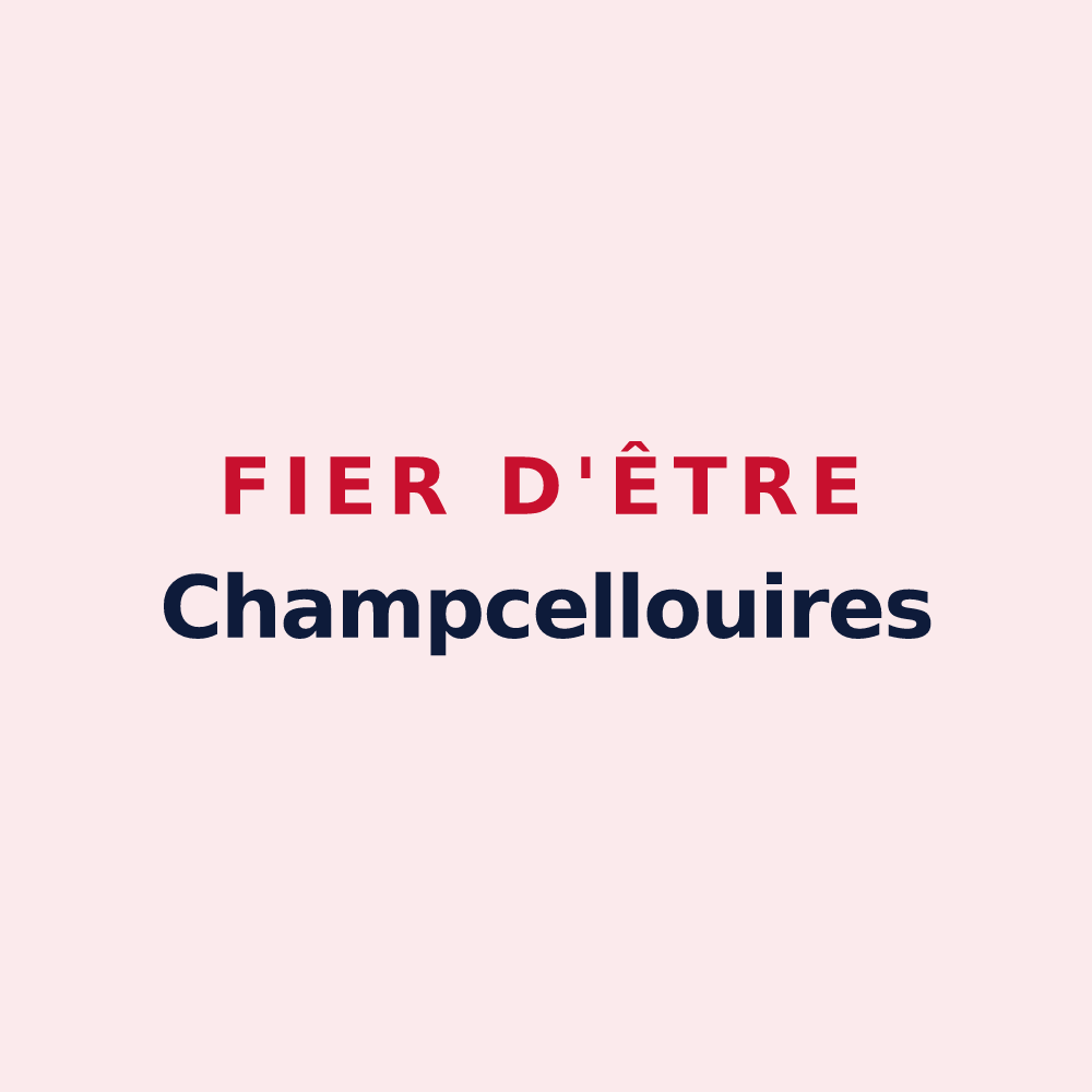 Magnet « Fier d'être Champcellouires » — design pour Champcella