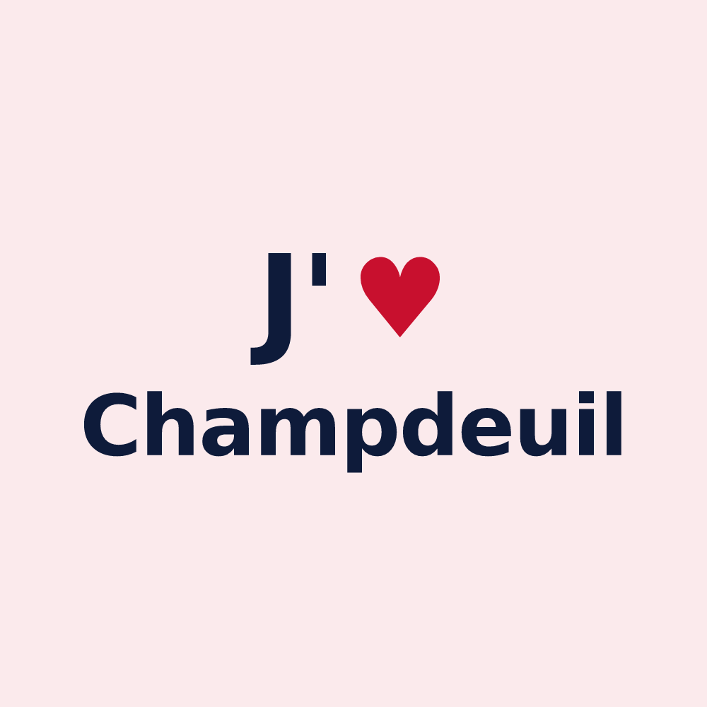 Magnet personnalisé Champdeuil — design J'aime Champdeuil