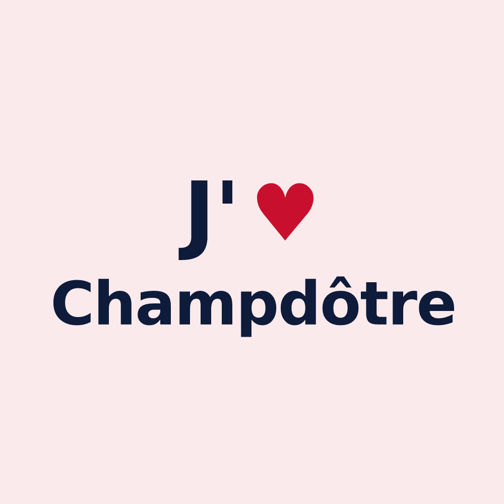 Magnet personnalisé Champdôtre — design J'aime Champdôtre